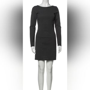 THEYSKENS' THEORY Bateau Neckline Mini Dress, EUC, Gray